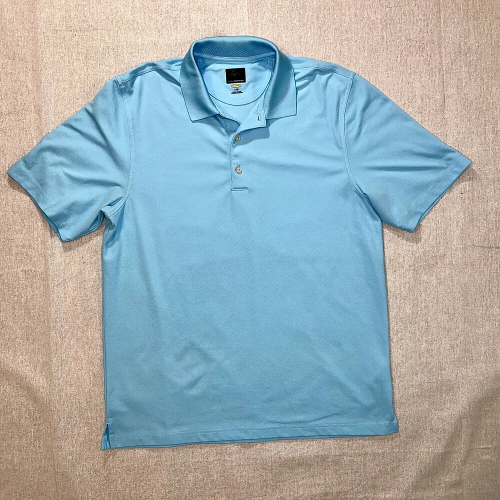 Greg Norman | Pro Series  Aqua Blue Golf Shirt | Large